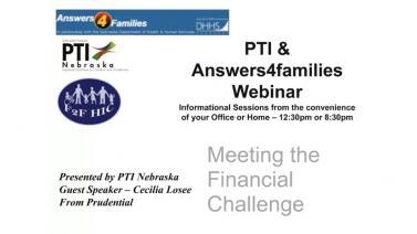 Meeting the Financial Challenge