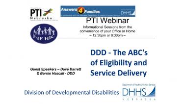 DDD – The ABC’s of Eligibility and Service Delivery