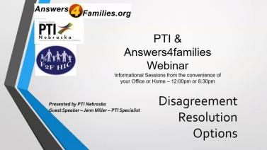 Disagreement Resolution Options